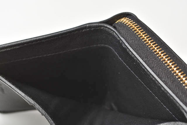 Saint Laurent- Paris Wallet Folding Wallet Zipper Type Black