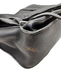 Hermes Steve Buzas Engraved Shoulder Bag Black