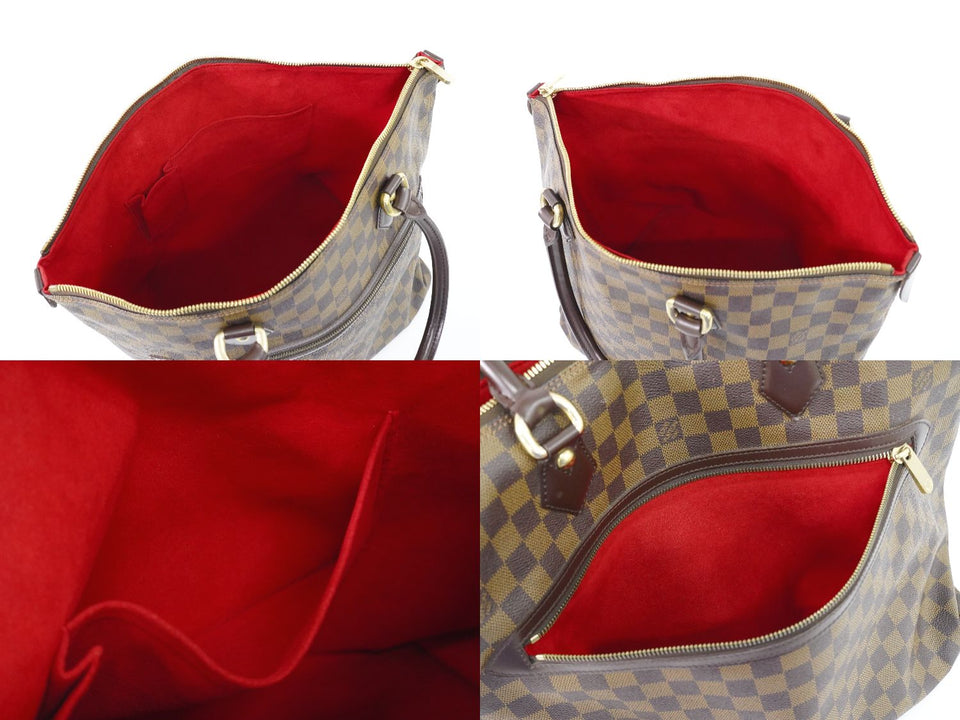 Louis Vuitton Saleya GM Damier Ebene Tote Bag Handbag Brown
