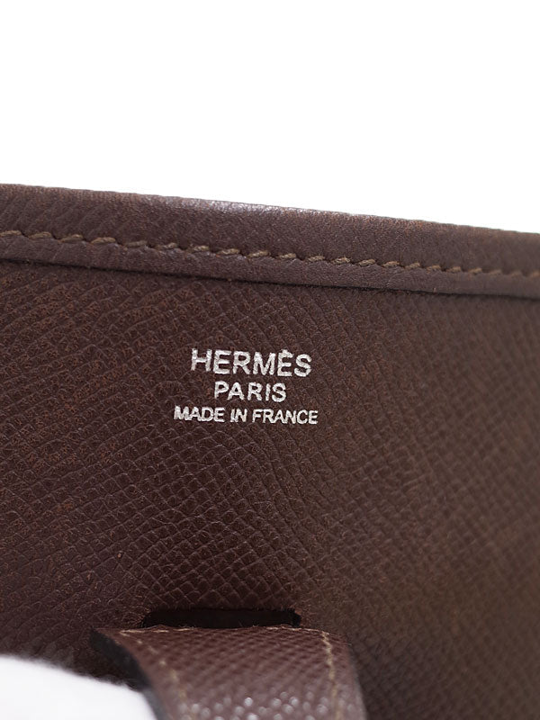 Hermes Evelyn PM Shoulder Bag Dark Brown