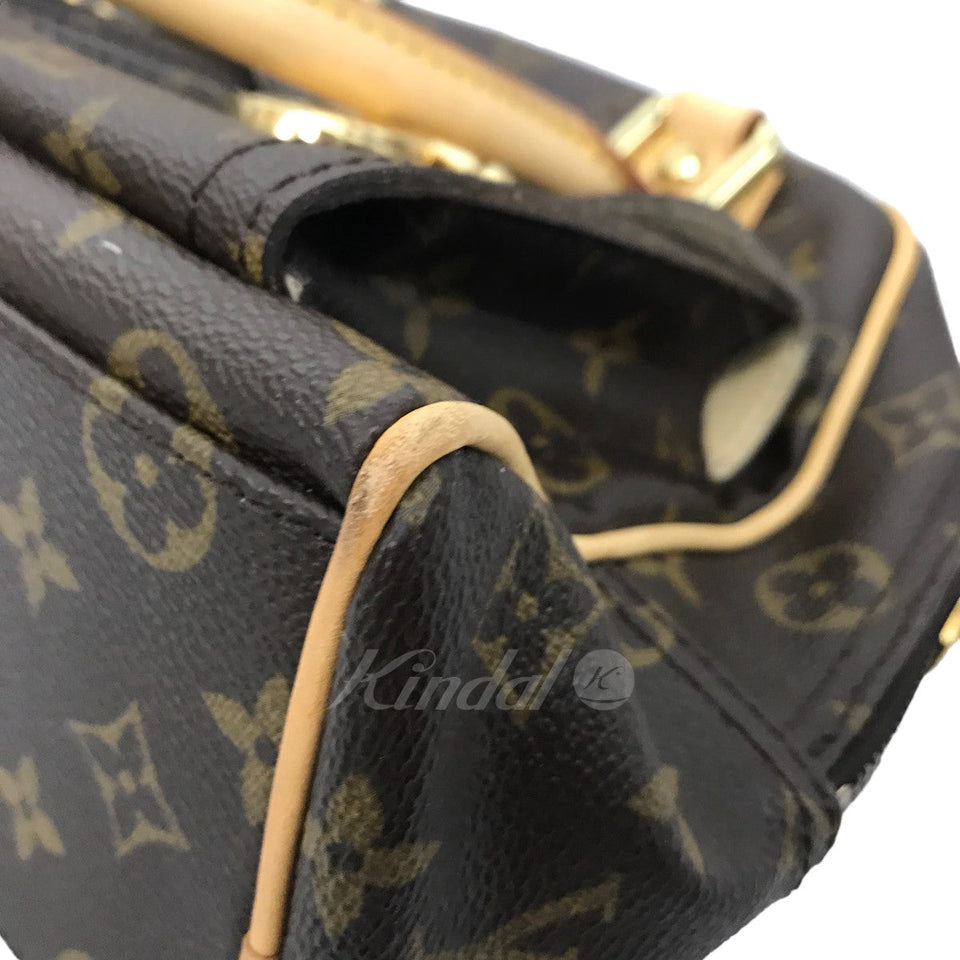 Louis Vuitton Manhattan PM Monogram Handbag Mini Boston Bag Brown