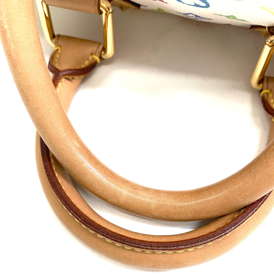 Louis Vuitton Monogram Multicolor Speedy 30 Boston Bag WH Bron White