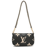 Louis Vuitton Shoulder Bag Black Beige