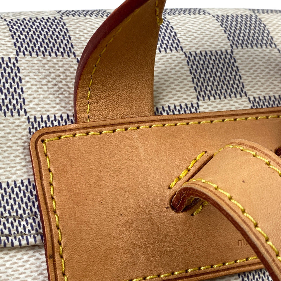 Louis Vuitton Sperone Backpack Daypack Rucksack Damier Azur White