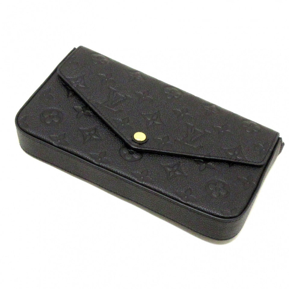Louis Vuitton Pochette Felicie Wallet Noir Monogram Empreinte Leather