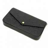 Louis Vuitton Pochette Felicie Wallet Noir Monogram Empreinte Leather