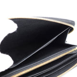 Louis Vuitton Zippy Wallet Monogram Emplant Long Wallet Noir