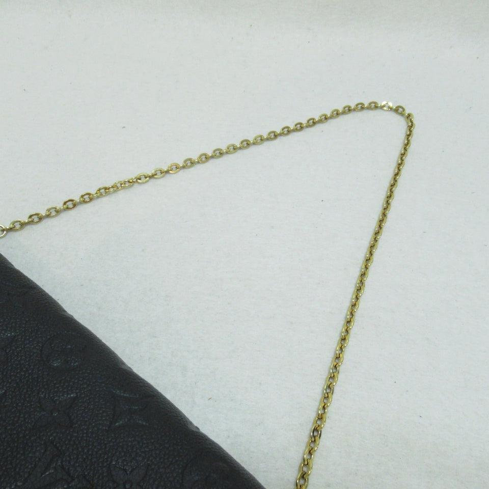 Louis Vuitton Pochette Felicie Shoulder Bag Leather Monogram Implant