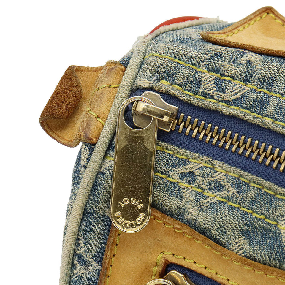 Louis Vuitton Monogram Denim Neo Speedy Handbag Mini Boston Bag