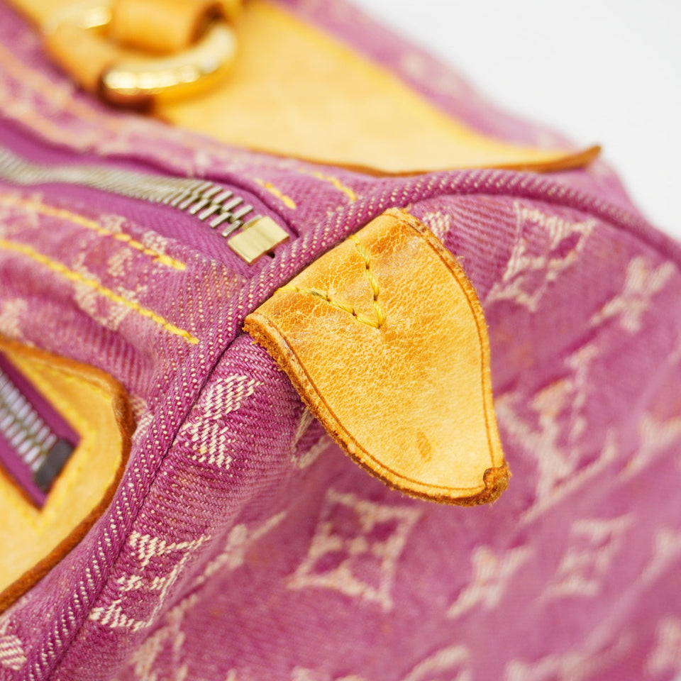 Louis Vuitton Handbag Monogram Denim Neo Speedy Fuchsia