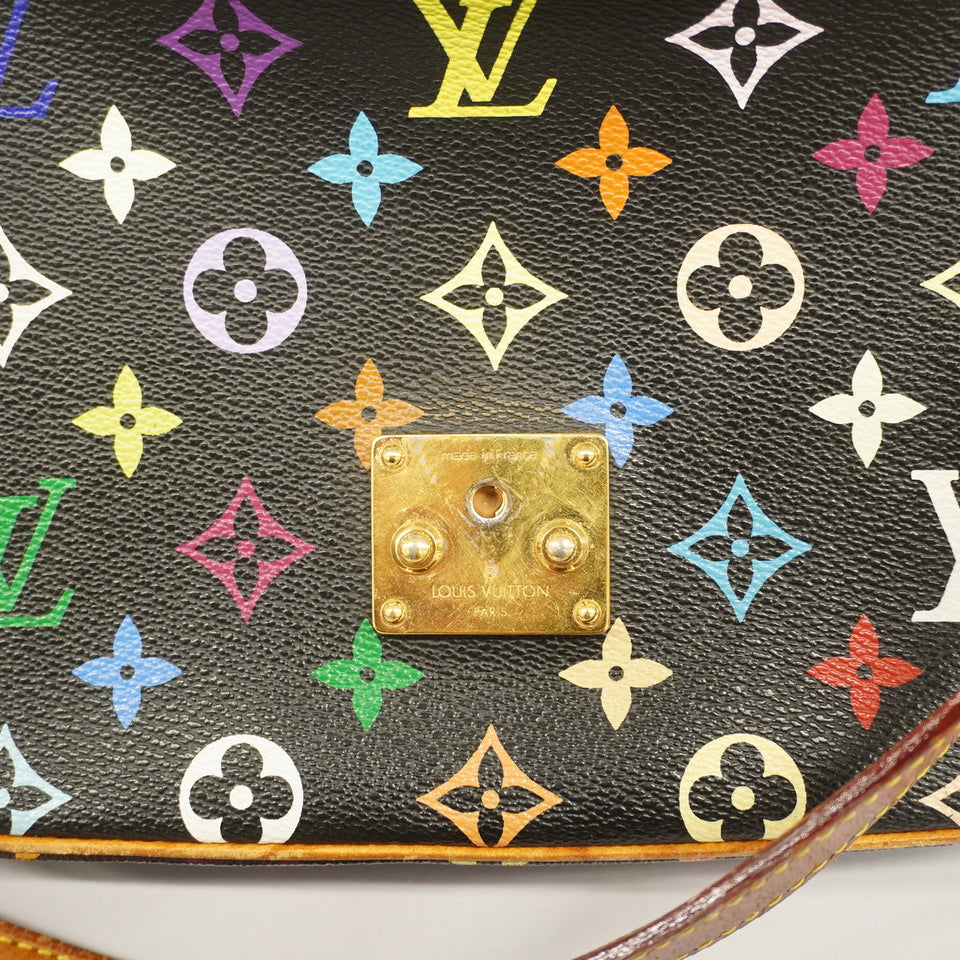 Louis Vuitton Shoulder Bag Monogram Multicolor Sologne Noir