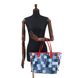 Louis Vuitton Patchwork Denim Monogram Neverfull MM Tote