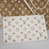 Louis Vuitton Tote Bag Monogram Implant Neverfull MM Beige