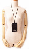 Saint Laurent- Paris Coin Case Card Case Neck Strap Embossed Black