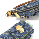 Louis Vuitton Monogram Denim Patchwork Pouchy Shoulder Bag Blue