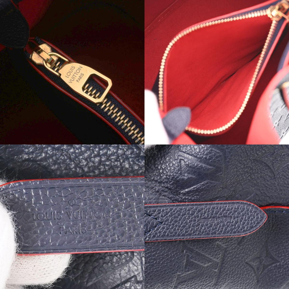 Louis Vuitton Monogram Emplant Neonoe Marine Rouge Implant 2way Bag