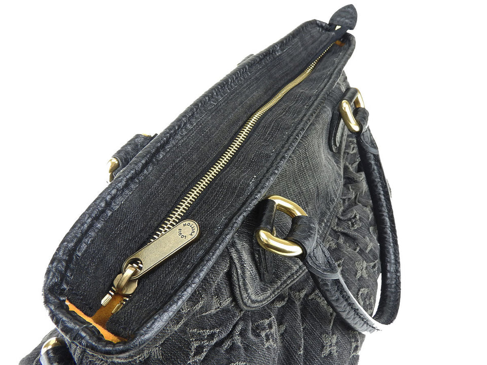Louis Vuitton NeoCabby MM Noir Monogram Denim