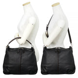 Louis Vuitton Beaubourg Hobo MM Mahina Leather Shoulder Bag Black