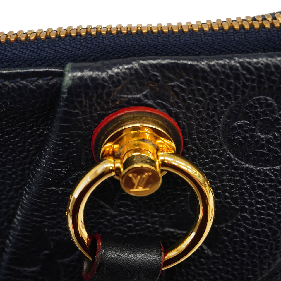 Louis Vuitton 2way Bag Monogram Implant V Tote MM Marine Rouge