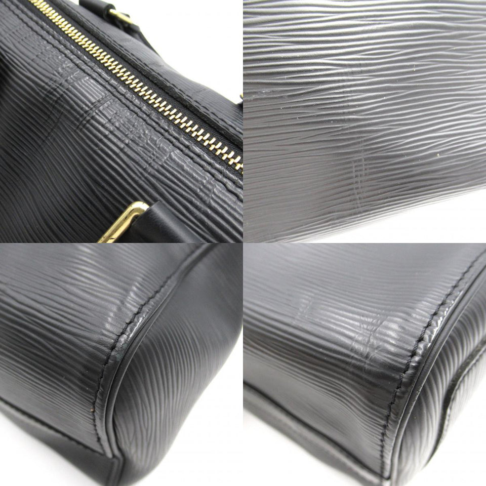 Louis Vuitton Speedy 25 Handbag Leather Epi Black