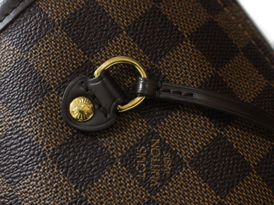 Louis Vuitton Neverfull MM Tote Bag Damier Ebene Brown