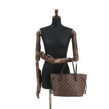 Louis Vuitton Damier Neverfull PM Tote Bag Ebene Brown