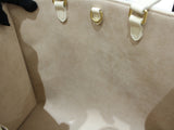 Louis Vuitton On The Go MM Handbag Monogram Implant Creme