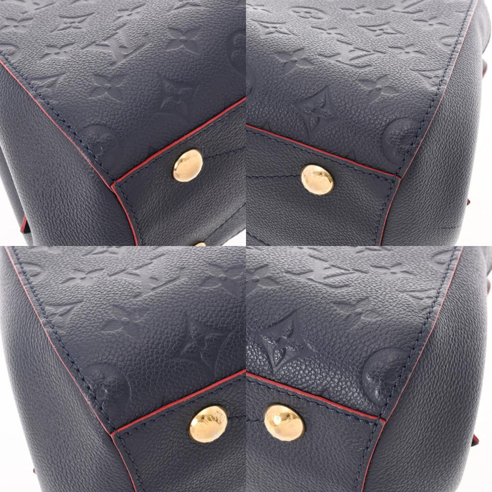Louis Vuitton Monogram Empreinte Montaigne BB Marine Rouge