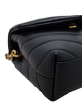Saint Laurent- Paris Monogram Loulou Strap Bag Black