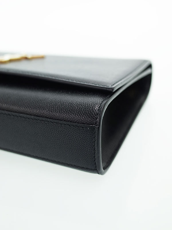 Saint Laurent- Paris Kate Monogram Satchel Chain Shoulder Bag Black