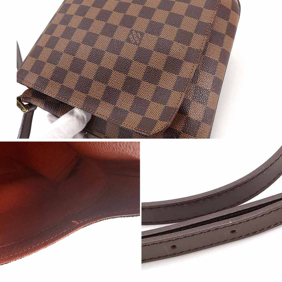 Louis Vuitton Damier Musette Salsa Long Shoulder Bag Ebene Gold Hardware