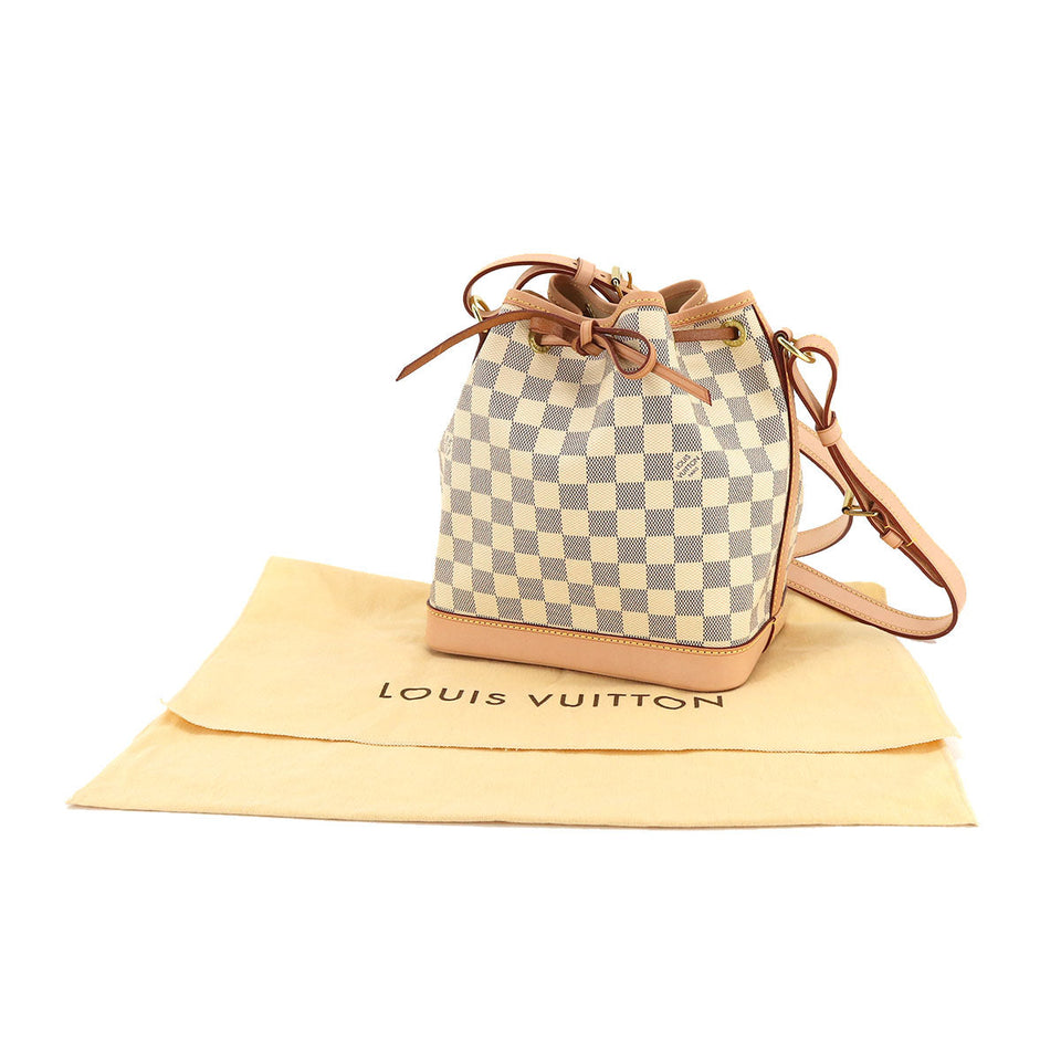 Louis Vuitton Damier Azur Noe BB Shoulder Bag Gold Hardware