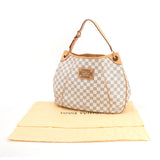 Louis Vuitton Damier Azur Galliera PM Shoulder Bag White Gray