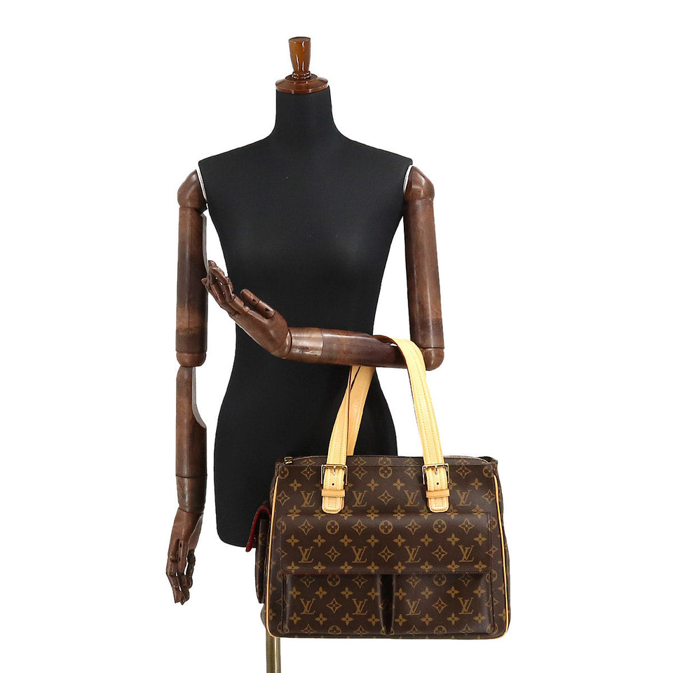Louis Vuitton Multipli Cite Monogram Canvas Shoulder Bag Brown