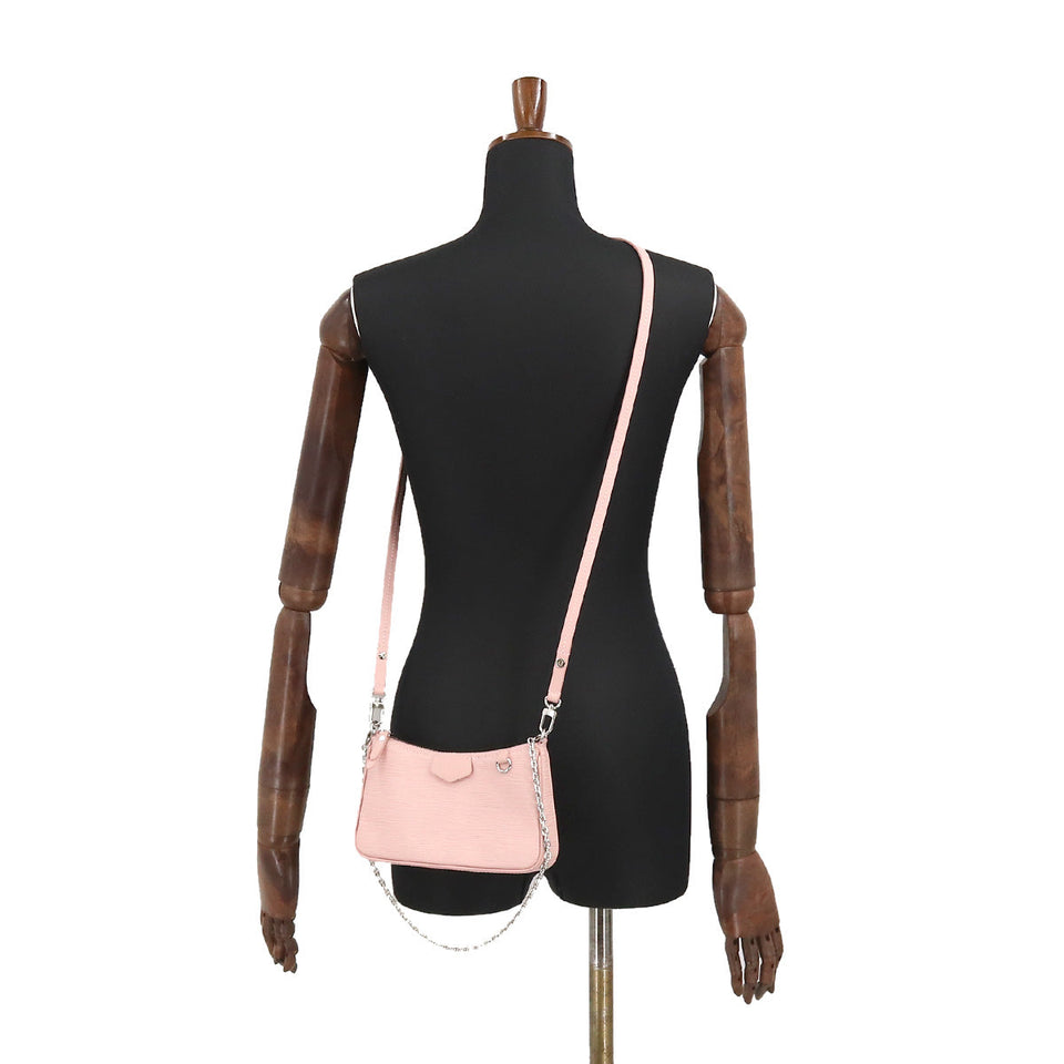 Louis Vuitton Epi Easy Pouch Shoulder Bag Leather Rose Ballerine Pink