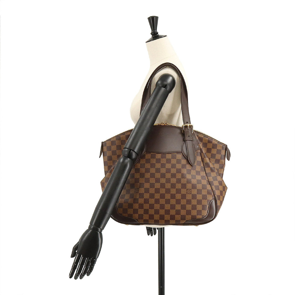Louis Vuitton Damier Verona GM Tote Bag Ebene Brown Gold Hardware