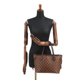 Louis Vuitton Damier Neverfull PM Tote Bag Ebene Brown RFID Gold Hardware