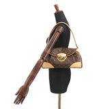 Louis Vuitton Monogram Beverly MM Shoulder Bag Brown Gold Hardware