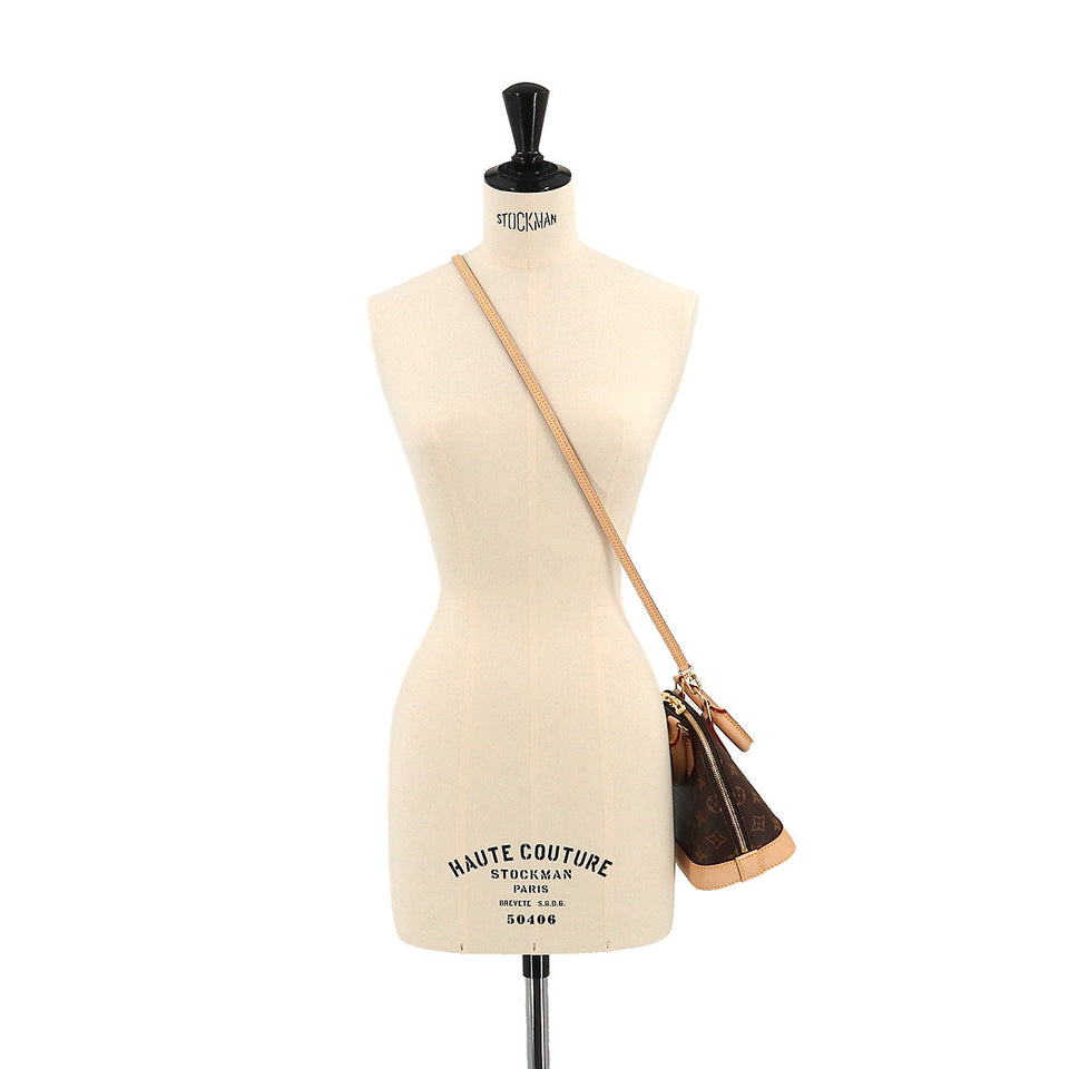 Louis Vuitton Monogram Alma BB 2 Way Hand Shoulder Bag Brown