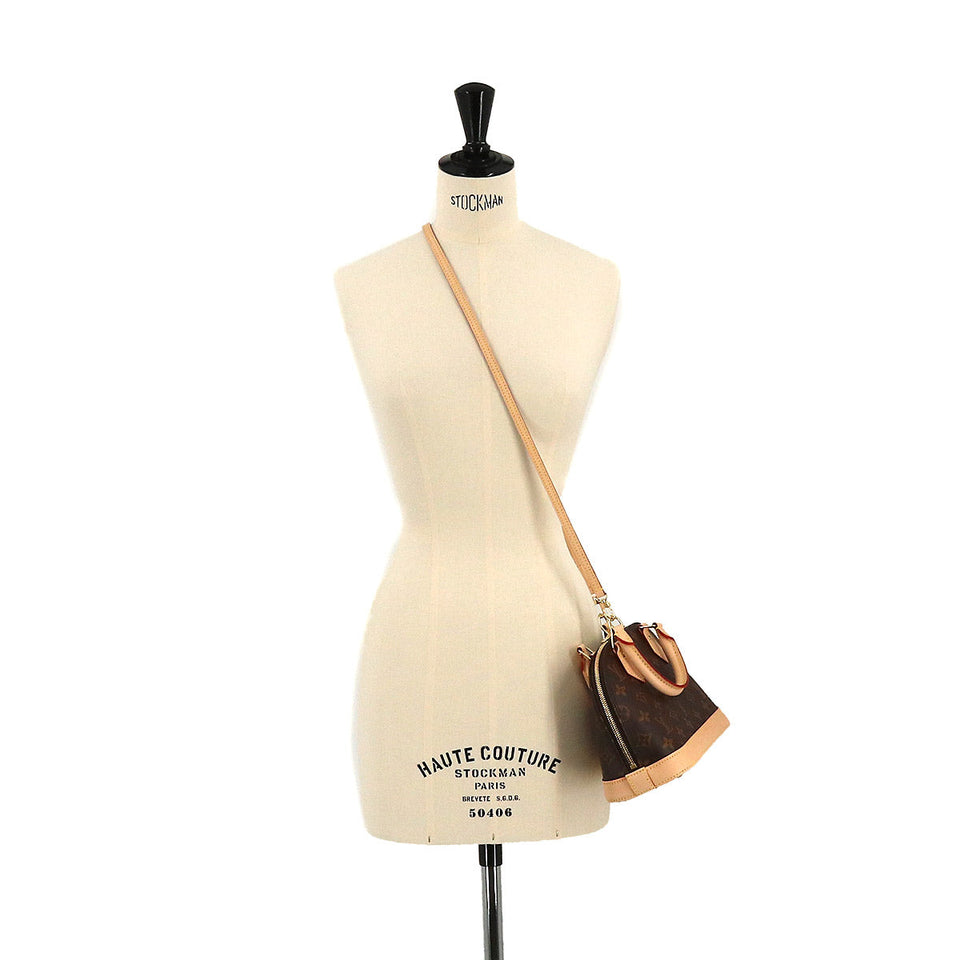 Louis Vuitton Monogram Alma BB 2 Way Hand Shoulder Bag Brown