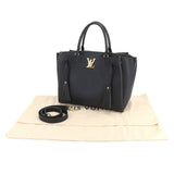 Louis Vuitton LockMe 2 Shoulder Bag Leather Noir