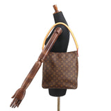 Louis Vuitton Monogram Looping GM Shoulder Bag Brown Gold Metal Fittings