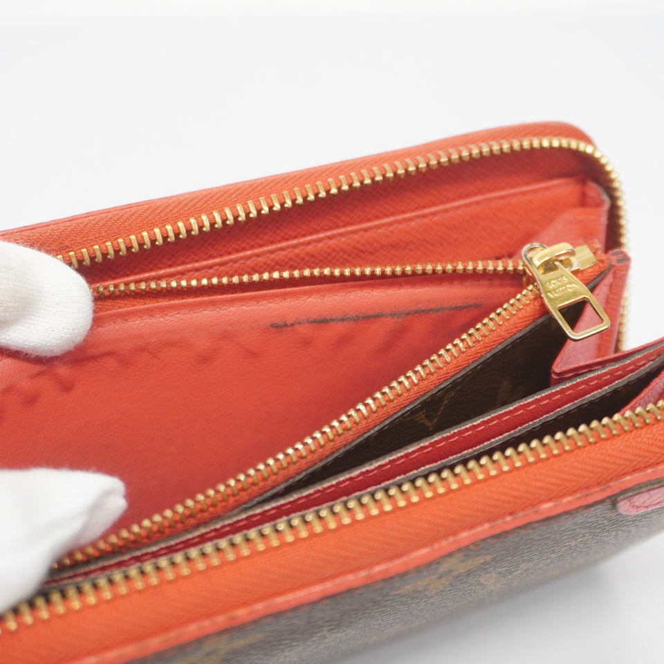 Louis Vuitton Long Wallet Monogram Zippy Wallet Retiro Red