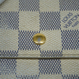 Louis Vuitton Trifold Wallet Damier Azur Portefeuille Elyse
