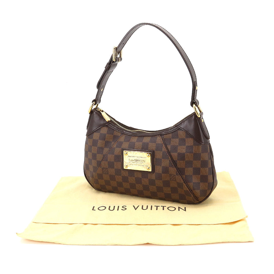 Louis Vuitton Damier Thames PM Shoulder Bag Ebene Brown