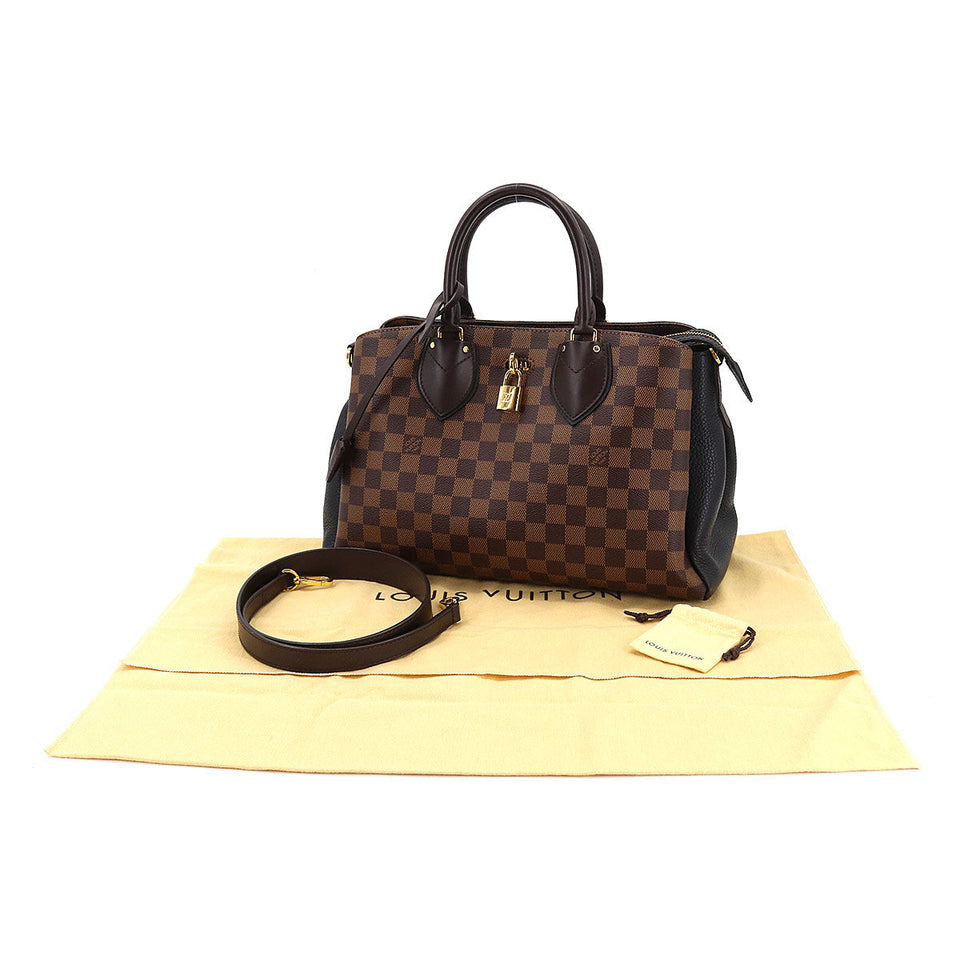 Louis Vuitton Damier Normandy 2 Way Hand Shoulder Bag Ebene Noir