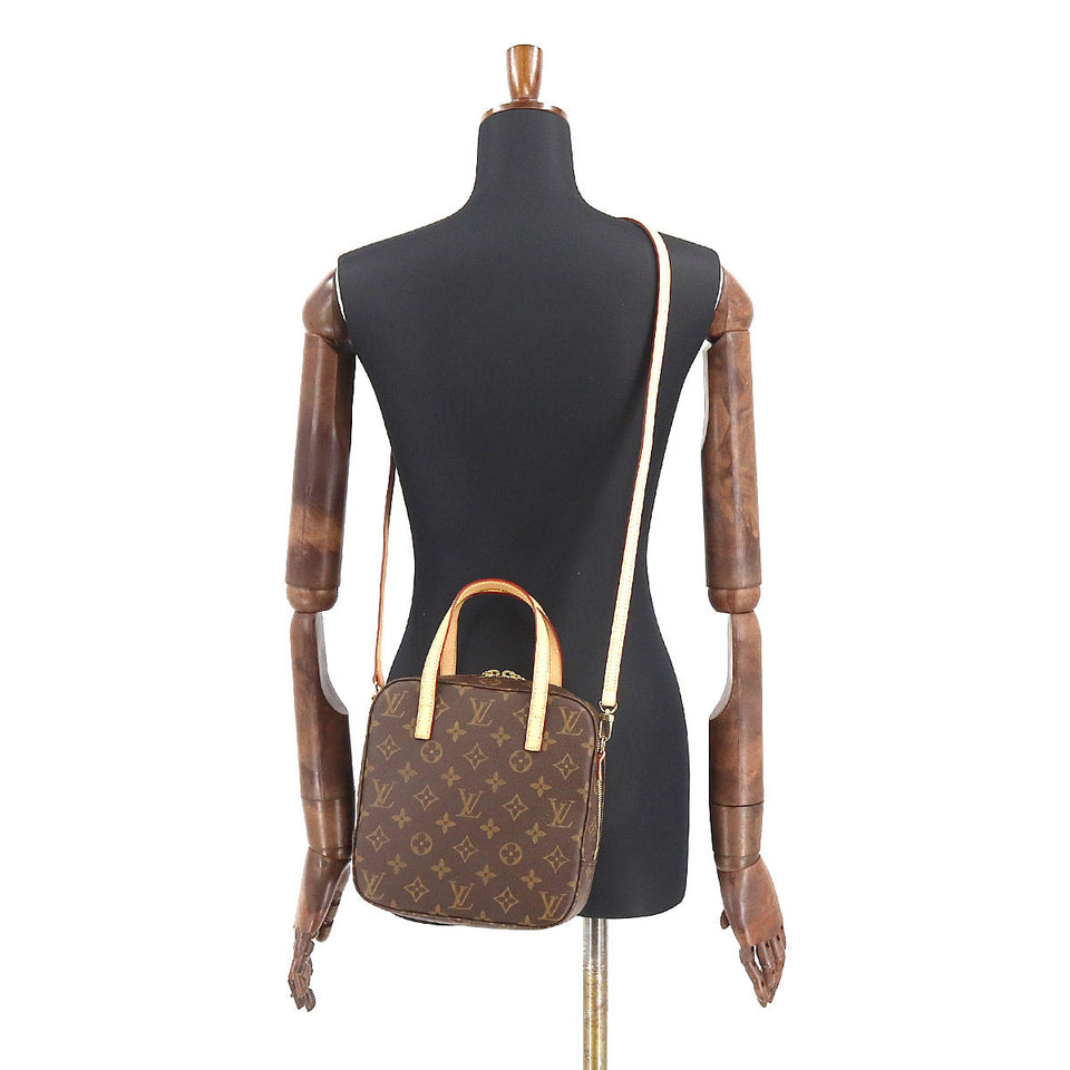 Louis Vuitton Monogram Spontini 2way Hand Shoulder Bag Brown