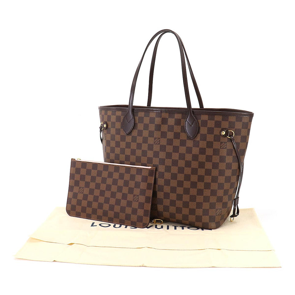 Louis Vuitton Damier Neverfull MM Tote Bag Ebene Rose Ballerine