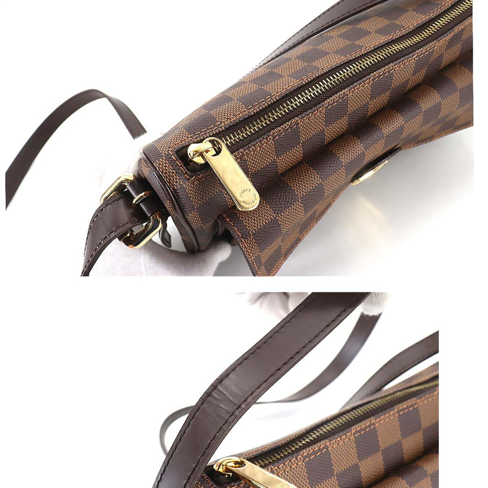 Louis Vuitton Damier Ravello GM Shoulder Bag Ebene Gold Metal Fittings