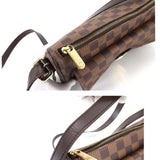 Louis Vuitton Damier Ravello GM Shoulder Bag Ebene Gold Metal Fittings